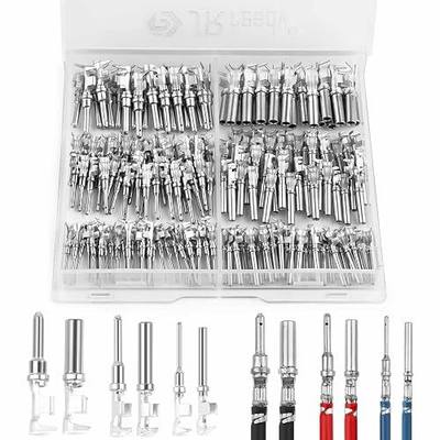 JRready ST6441 Deutsch Stamped Contact Kit Wire 12-22AWG Size 12 16 20 Pins | Deutsch OpeBarrel Contacts, Male Pins and Female Sockets, for DTP DT DTM DTHD HD DRC DRB JIFFY SPLICE Deutsch Connectors