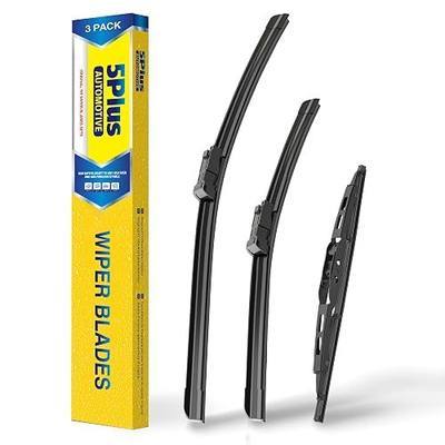 5 PLUS Wipers Fits 2013-2022 Buick Encore Windshield Wipers, OEM Quality | 26"+14"+10",Long-Lasting Windshield Wipers,Durable Natural Rubber Blades,Premium All-Weather Performance,Front & Rear Set