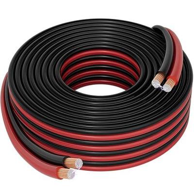 HiFind 16/2 Gauge 20 FT Red Black Hookup Electrical Wire Cable LED Strips Extension Cord 12V/24V DC, 16AWG Flexible Speaker Wire Cable for Car Audio, Home Theater, LED Ribbon Lamp Tape Lighting