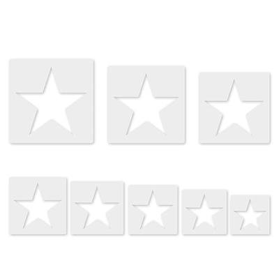 Star Stencil, 8 Pcs Different Size Star Stencils, Stars Template Stencil, Large Stencil for Spray Painting, Painting Template for Fabric Walls Arts Paper
