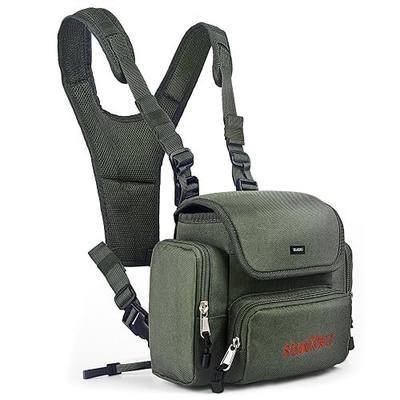 Binocuar Harness Chest Pack, Bino Harness with Rangefiner Pouch, Bino Case with Rain Cover