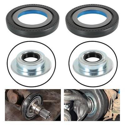 Front Axle Vacuum Knuckle Seal & Outer Tube Oil Seals Kit Compatible with Ford Super Duty F250 F350 F450 F550 Dana Super 60 2005-2019 Replace #2017426 2014835 54983 (6Pcs)