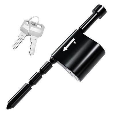 RETRUE Trailer Coupler Lock, 4 Adjustable Lengths, 1/4" Diameter,Black | Tongue Pin Lock,Weather-Resistant, Fits 1/2" to 3" Latch-Type Coupler, For Trailer, RV, Truck, Towing