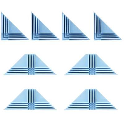 Fixed Box Corner Guide Assembly Clamps For Cardboard Making | 8Pcs of 2 shapes, plastic, 3 colors options, suitable for 1.5mm, 2mm, 2.5mm, 3mm thickness chipboard, scrapbooking tool