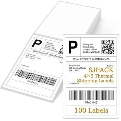 4 x 6 Fanfold Thermal Shipping Labels, 100 Labels Thermal Shipping Labels for FedEx Shipping Label, Compatible with JADENS,iDPRT, Munbyn Printers.