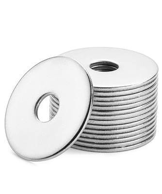 Bates- Stainless Steel Fender Washers, 1/4" x 1", 100 pcs | Flat Washers Corrosion Resistant 1/4" Metal Fender Washer Set for Bolts Screws & Hardware Applications