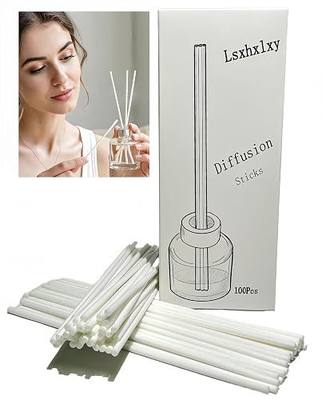 100PCS White Reed Fiber Diffuser Sticks,Diameter 3.5mm, Length 230mm=9in | Used for office and home aromatherapy, it provides long-lasting, stable, and diffusing fragrances. Aromatherapy accessories
