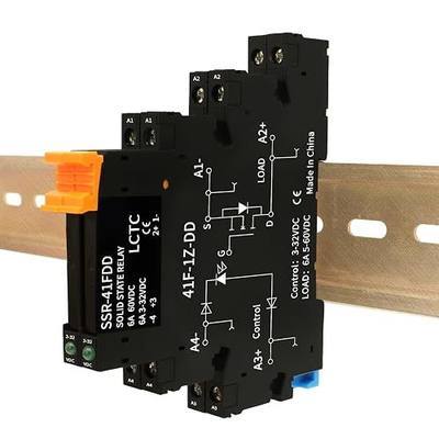 (2pcs) Solid State Relay DD 5V 12V 1.5A,Signal Relay for PLC,No Contact DC to DC;Input:3-32VDC;Output:5-60VDC;Din Rail