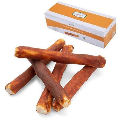 Amzey Collagen Treats for Dogs, 10" Rawhide Retriever Rolls Dog Chews Treats, Duck Wrapped Rawhide Bones Long-Lasting for Large Dogs 50lbs Up, All Natural Duck Basted Dog Rawhide Chews, 5 Count