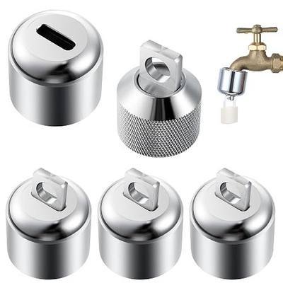 Enhon 4-Pack Brass Water Spigot Lock, Fits 3/4 Inch Garden Hose Thread | Prevents water theft & unauthorized use. Heavy-duty rust-resistant brass. Ideal for home, schools, apartments. No padlock