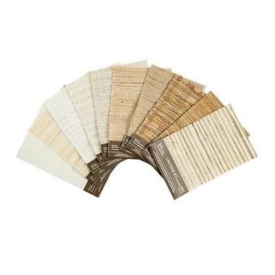 TWOPAGES Natural Woven Bamboo Shade Sample Booklet,10 Colors