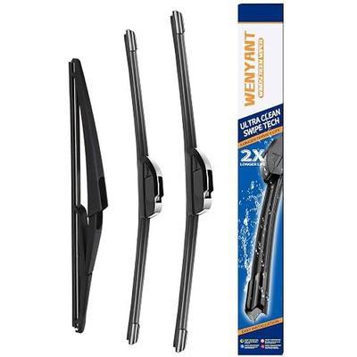 26"/19"/16" Windshield Wipers Compatible with Toyota Prius 2010-2015 Front and Rear Wiper Blades for My Car Automotive Replacement (Set of 3)