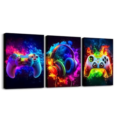 Feelyou Gamer Framed Wall Art 12" x 16" x 3