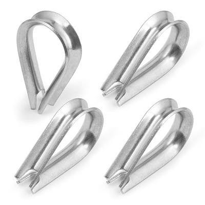 M3 Wire Rope Thimble, 304 Stainless Steel Thimble for 3/32-1/8 Inch Diameter Wire Rope, 24 Pieces