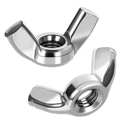 M5 Wing Nuts, Stainless Steel 18-8 (304), Parts Hurrican Screws Hand Twist Tighten Ear Butterfly Nut, 50 PCS