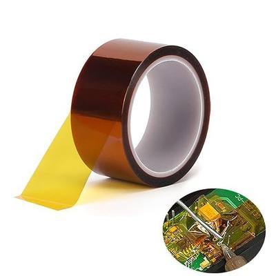 Heat Tape 2" x 30yard, High Temperature Polyimide Tape, 500 Fahrenheit Degree Heat Resisitant Heat Transfer Tape Adhesive Tape for Soldering, Electrical, Masking, 3D Printer Application.