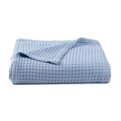 36” X 40” Inches Cooling Baby Waffle Weave Blanket, Ultra-Soft Lightweight Receiving Blanket for Newborn, Breathable Comfortable Baby Swaddle Blanket for Boys and Girls(Steel Blue)
