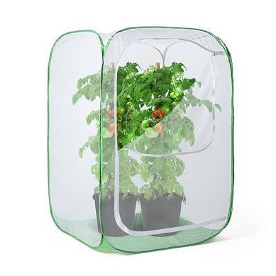 23.6" Outdoor Mesh Plant Enclosure, Plant Cover for Pests, Bird and Pest Protection Guard for Fruit, Vegetables, Flowers and Herbs Pop-Up Cage 15.7 x 15.7 x 23.6 Inches