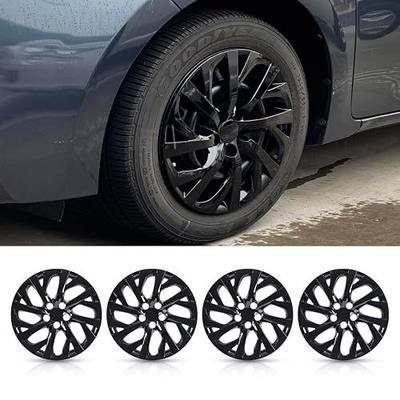 CPW 16 Inch Hubcaps Wheels Rim Cover Fit for Toyota Corolla 2009-2025 | Compatible with Toyota Corolla 16" Steel Wheels, ABS & PC Material Hub Caps Set of 4 (16-Inch, Black Lacquer)