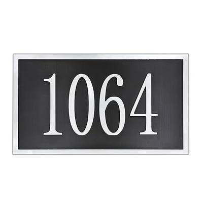 Address Plaque - Engraved Custom House Number Sign Plaque,Address Sign,Rectangle House Numbes for Outside,Apartment, OfficeYard,Mailbox,Fence,Driveway,Business Wall Mount 13.8 x 6 inch