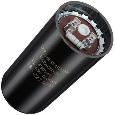 189-227 uf/MFD 330V VAC 50/60 Hz AC Electric Round Start Capacitor Universal Replacement for Electric Motor Applications