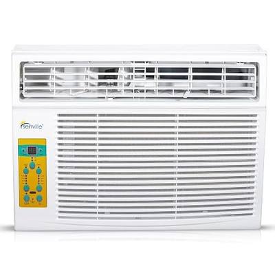 Senville Window Air Conditioner, Cools Up to 250 Sq Ft, 6000 BTU | 7 Temperature Settings, 2 Cooling/2 Fan Speeds, 2-Way Air Direction