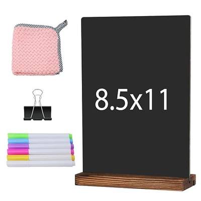 Desk Chalkboard Wood Sign Double-Sided Chalkboard with Wooden Base Decorative Chalkboards Message Blackboard (1 Pack 8.7x12)