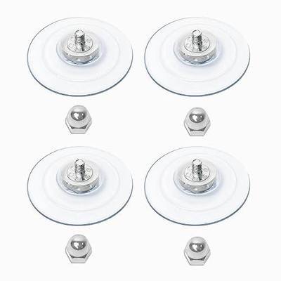 AMOSIJOY 4 Pack Cat Window Perch Strong Replacement Suction Cups with Screw | Extra Strong Adhesive, Reusable and Removable, Suitable for Cordless & Foldable Cat window perch