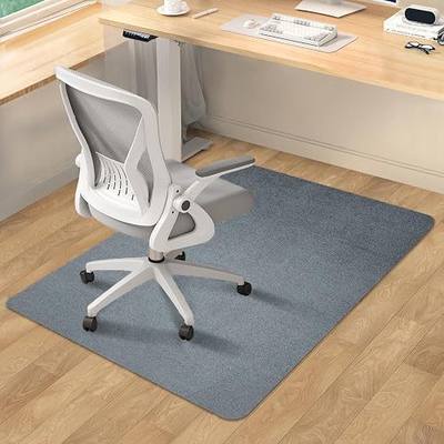 Office Chair Mat for Hardwood/Tile Floor, 47"x36" Computer Gaming Chair Mat, Under Desk Low Pile Office Rug, Easy-Clean Floor Protector Mat, Dark Grey