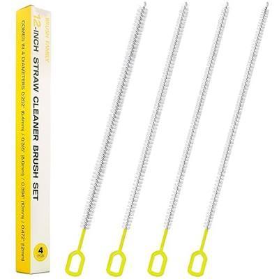 Straw Clean Brush Extra Long Straw Tube Brushes for Cleaning, Reusable Drinking Straw Cleaner Brush Set, Glass Pipe Cleaning Brush (12 inch)