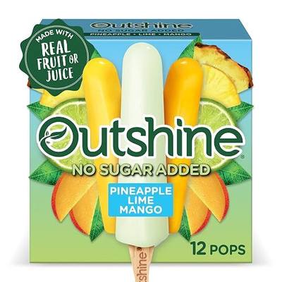 Outshine No Sugar Added Pineapple, Lime, Mango Mini Fruit Pops, 12ct