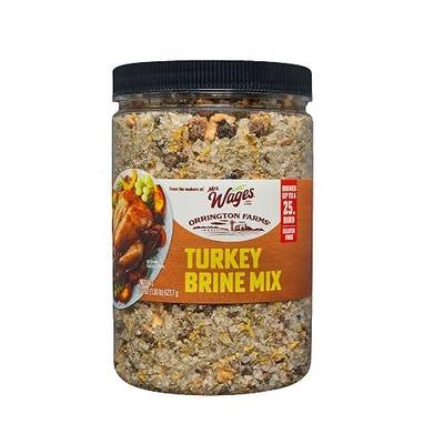 Mrs. Wages & Orrington Farms Turkey Brine Mix, Savory Blend, Gluten Free, 22 oz Jar