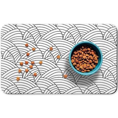 Dog Food and Water Bowl Mats - Waterproof, Absorbent Pet Feeding Mat for Floors - Bohemia Placemats for Dogs and Cats 17 * 30 Inch