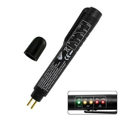 Brake Fluid Liquid Tester Pen, DOT 3 DOT 4 DOT 5.1 Brake Fluid Liquid Tester with 5 LED Indicators, Car Diagnostic Testing Tool, Universal Fluid Liquid Oil Analyzer
