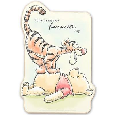 Disney Winnie the Pooh and Tigger Today is My Favorite Day Wood Wall Decor | Cute Pooh Wall Art for Kids' Bedroom or Nursery