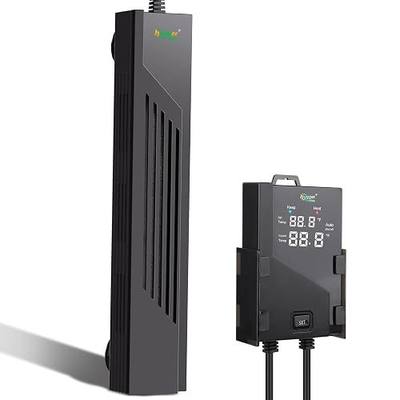 hygger Aquarium Heater with Intelligent Temperature Controller, 300W for 40-80 Gallon Submersible Fish Tank Heater with Leaving Water Automatically Stop Heating System, for Freshwater Saltwater