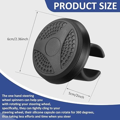 DaisyInner 2 Pieces Steering Wheel Knob Spinner Suicides Knob for Steering Wheel 360 Degrees Rotation Tractors Speed Accessories for Cars, Trucks, Tractors, Boats
