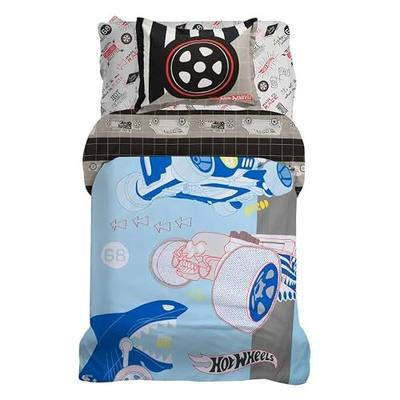 Hot Wheels Kids Bedding Super Soft Premium Organic Cotton Duvet Cover with Sham, 2 Piece Twin Size, (Officially Licensed Product) by Franco