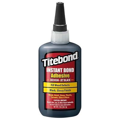 Titebond Instant Bond Medium CA Super Glue – Jet Black, Ethyl Cyanoacrylate Adhesive – 2 Oz. 8211