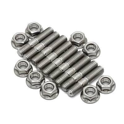 Exhaust Manifold Studs for Honda Acura B/D Series Civic Integra B18,M8x1.25 | Includes 9 Pcs Exhaust Manifold Bolts & 9 Pcs Nuts, 304 Stainless Steel, Corrosion Resistance, M8x1.25x40mm