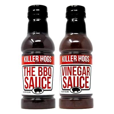 Killer Hogs The BBQ Sauce and Vinegar Sauce, 2 Bottles, 32 oz | Championship Grill and Barbecue Condiments Pack for Beef, Steak, Burgers, Pork, and Chicken, Convenient Bottle