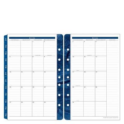 FranklinCovey - Monticello Two Page Monthly Calendar Tabs for Ring-Bound FranklinCovey Planners (Pocket, Jan 2026 - Dec 2026)