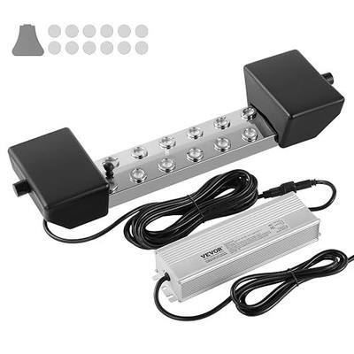 VEVOR Ultrasonic Mist Maker 12 Head, 9000mL/H Ultrasonic Fogger, Mist Maker with 300W IP67 Waterproof Power Supply, Buoy, Replacement Discs, for Pond, Garden, Rockery, Greenhouse, Halloween Decoration