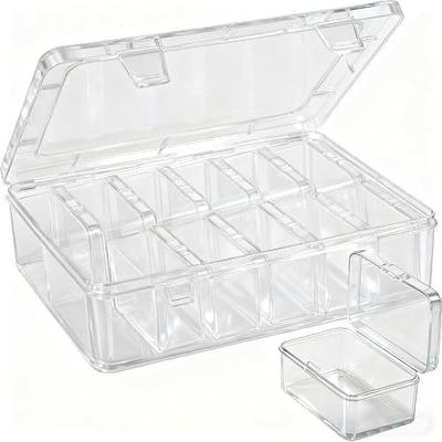 Mathtoxyz Bead Organizers and Storage Box, Medium Size Case Plastic Container for Sewing Clay Beads Craft and Jewelry Making