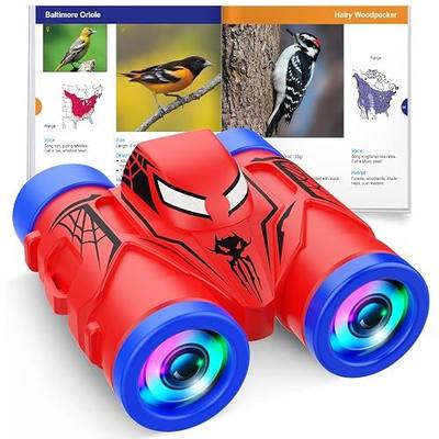 JovialToyz Binoculars for Kids Ages 3-8 Boy Binoculars Toys with Compass & Bird Watching Manual, Christmas Birthday Gifts for 3 4 5 6 7 8 Year Old Boys Girls Age 4-6 6-8 Toddler Outdoor Camping Toys