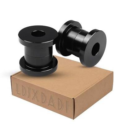 Solid Billet Handlebar Riser Bushings Compatible with Softail Dyna Sportster FXR FX 1984-2016 (Black)