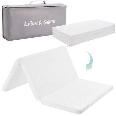 Lilian&Gema Pack and Play Mattress 38"x26"x1.5", Portable Crib Mattresses | Pack N Play Mattresses Pad for Play Pen and Playard, Premium Foam Mattress Topper with Washable Cover & Traveling Bag