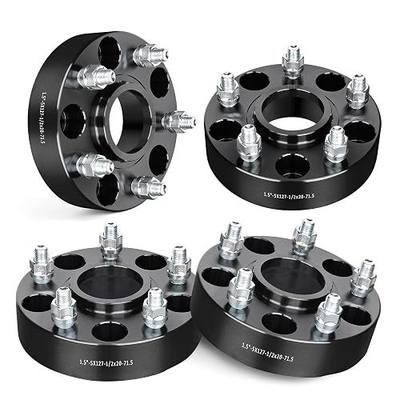 EVIL ENERGY 5x5 Wheel Spacers 1.5 inch Compatible with Jeep 1999-2010 Grand Cherokee, 5x127 mm Hubcentric with Lip 5 Lugs 71.5 mm Hub Bore 1/2x20 Studs Black