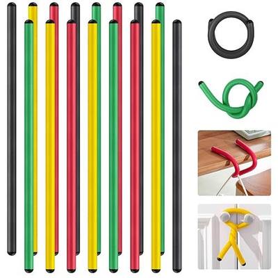20 Pcs 17 Inch EVA Foam Twist Rubber Ties Reusable Bendable Cable Tie Straps Flexible Heavy Duty Twisty Ties for Organizing Cords Bundling (Red,Yellow,Green,Black)