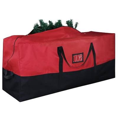 Christmas Tree Storage Bag, 600D Oxford Extra Large Moving Bags, Fits Up to 7.5 Ft Artificial Trees, Skeleton Storage, Waterproof Christmas Decorations Storage Bags with Zippers & Card Slot